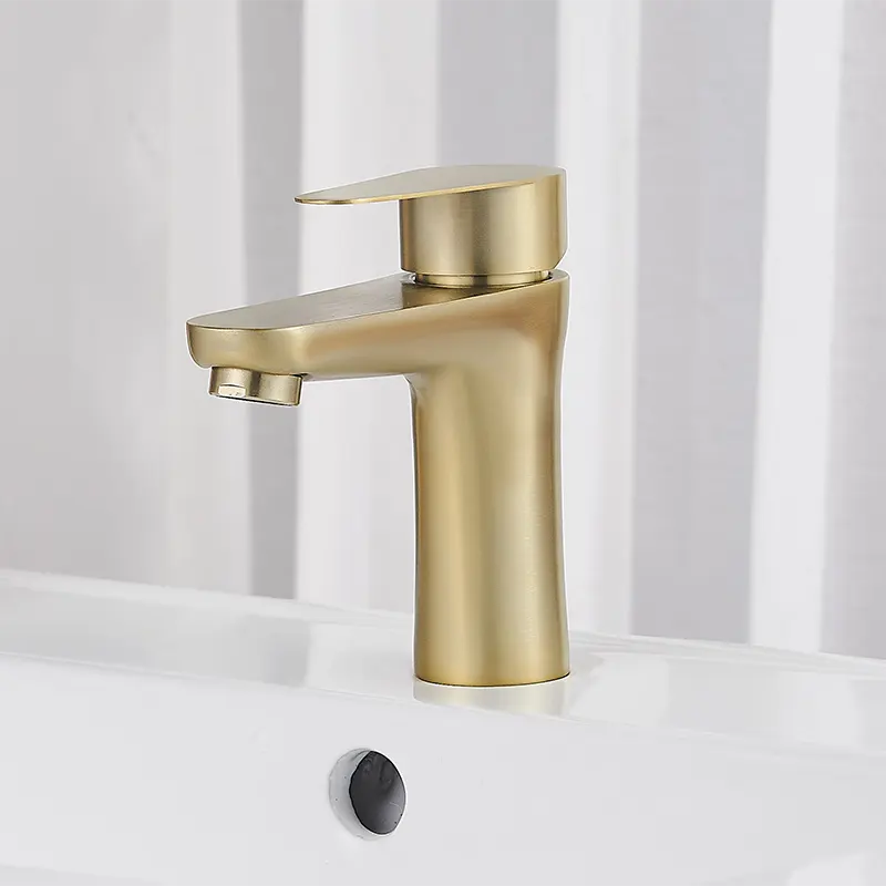 Brushed Gold Basin Faucet