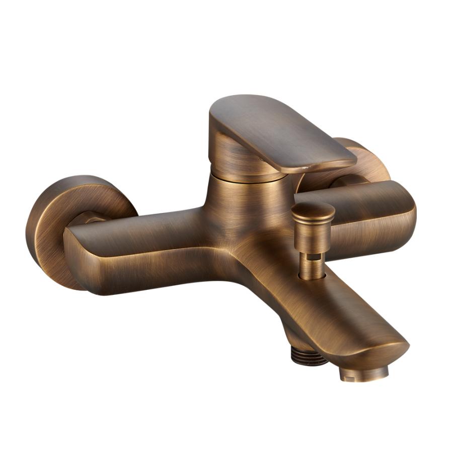 Lacquered bronze vintage shower faucet