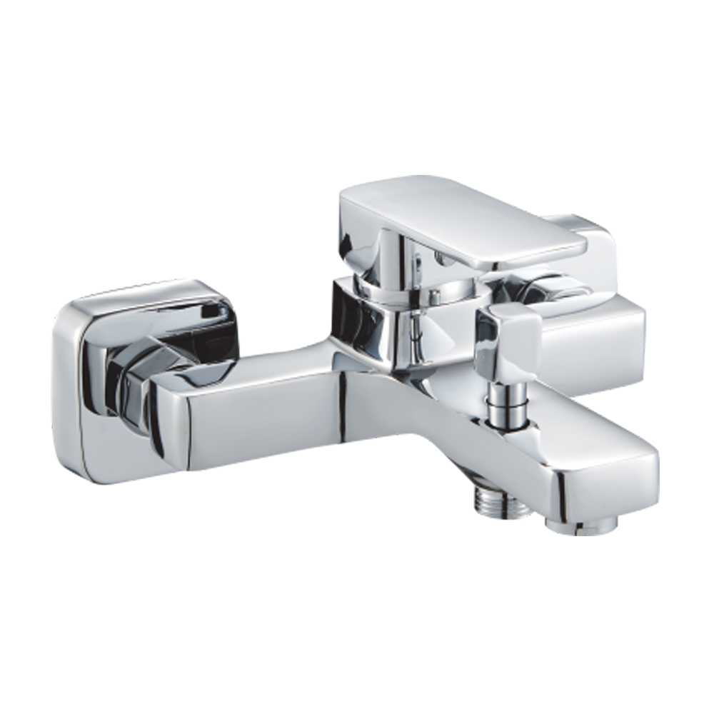 Square recessed shower faucet