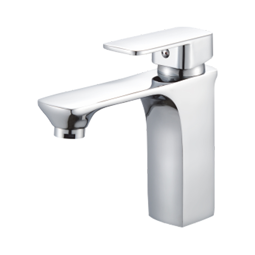 Square single handle wash basin faucet